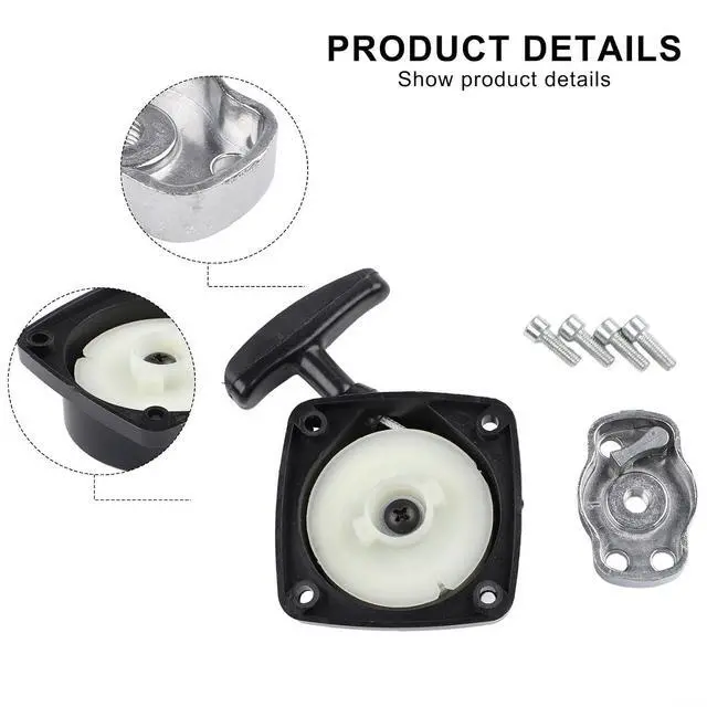 Alt view image 5 of 7 - Starter Pull Plate Kit for EB260 1E34FB Blower Engine, Recoil Starter and Pawl Screw Assembly with Claw Cup for Garden Yard Equipment Repair, for Easy Install Replacement Parts Black