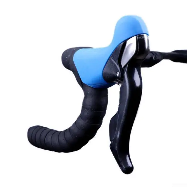 Alt view image 7 of 7 - 105 ST-6700 Brake Lever Hood Covers, Silica Gel Shifter Hoods For Road Bike 10 Speed, Anti-Slip Protective Grips (1 Pair)(Blue)