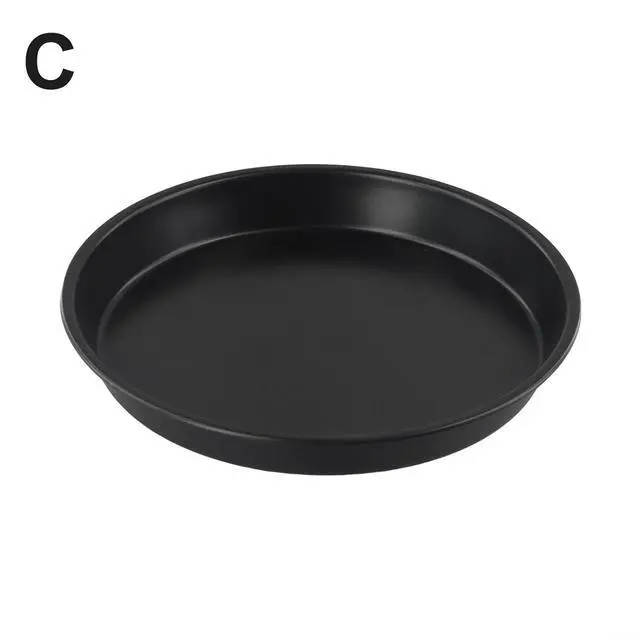 Alt view image 5 of 7 - Non-Stick Pizza Pan, 6-10 Inch Carbon Steel Baking Tray For Microwave Oven, Round Crisper Plate For Cooking Pizza, Meat, Fish, And Chicken, Black(C)