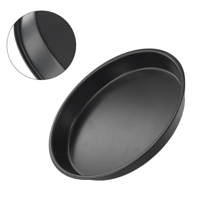 Alt view image 4 of 7 - Non-Stick Pizza Pan, 6-10 Inch Carbon Steel Baking Tray For Microwave Oven, Round Crisper Plate For Cooking Pizza, Meat, Fish, And Chicken, Black(C)