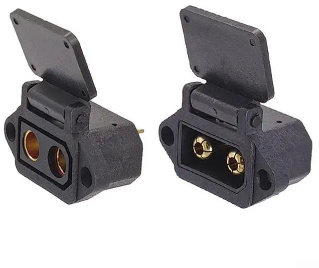 Main image of QS8-S for battery Connector, 130A 600V High Current With Housing, 8-10AWG Wire Gauge, Black Nylon Shell For Industrial Equipment(male + female)