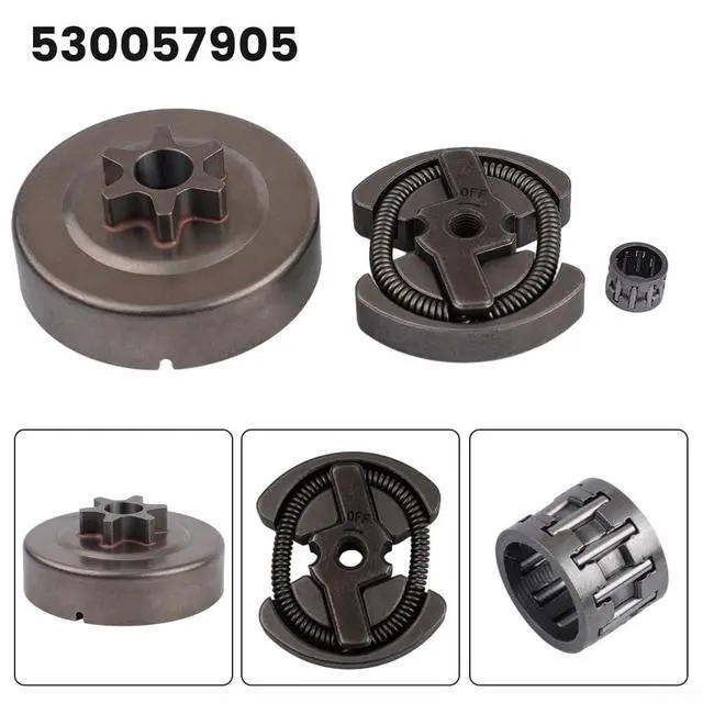 Alt view image 2 of 7 - Chainsaw Sprocket Clutch Drum 530057905 530057907 Compatible with P3314 P3516 P3816 P3818 Metal Replacement Parts