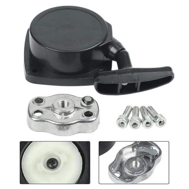 Alt view image 6 of 7 - Starter Pull Plate Kit for EB260 1E34FB Blower Engine, Recoil Starter and Pawl Screw Assembly with Claw Cup for Garden Yard Equipment Repair, for Easy Install Replacement Parts Black