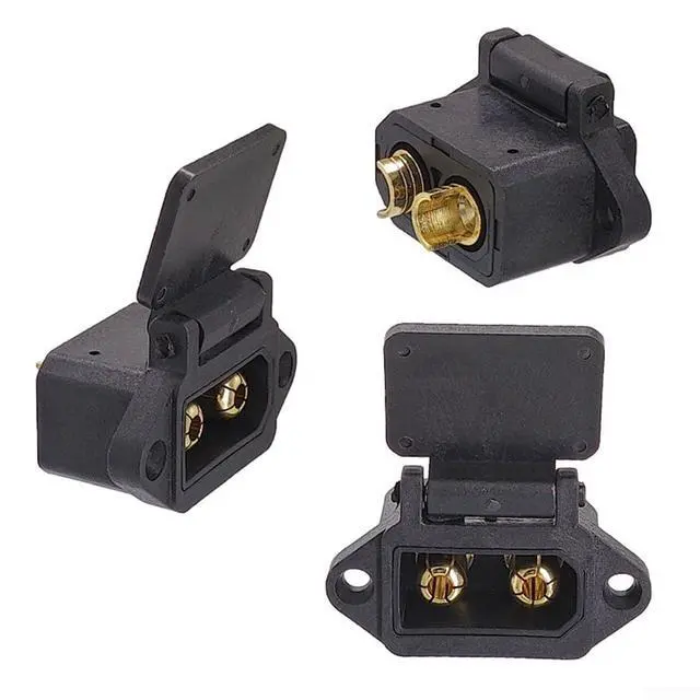 Alt view image 7 of 7 - QS8-S for battery Connector, 130A 600V High Current With Housing, 8-10AWG Wire Gauge, Black Nylon Shell For Industrial Equipment(male + female)
