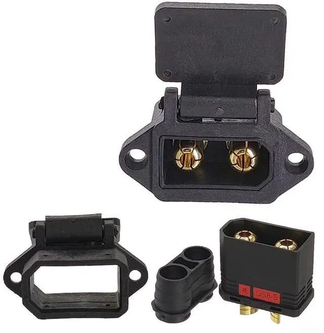 Main image of QS8-S for battery Connector, 130A 600V High Current With Housing, 8-10AWG Wire Gauge, Black Nylon Shell For Industrial Equipment(Male)