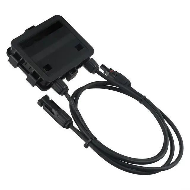 Alt view image 6 of 7 - Solar PV Junction Box, 180-300W DC 1000V IP65 Waterproof for Double Sided Connector for Solar Panel, Black