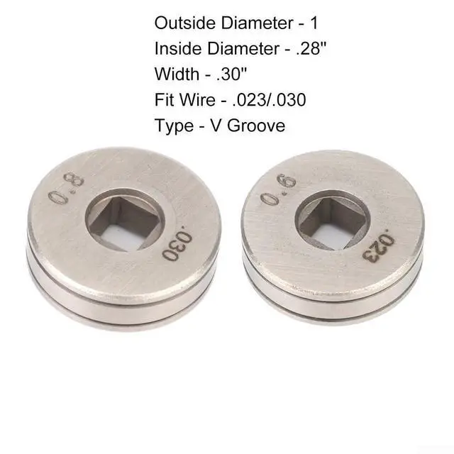 Alt view image 3 of 7 - MIG Welder Drive Rolls For .023, .030, .035, .045 Inch Wire, Wire Feed Roller With Knurled, V, And U Groove Profiles For Gas Shielded Welding Equipment(#3)