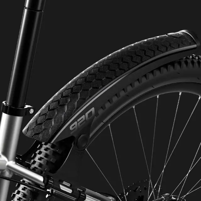 Alt view image 3 of 7 - Bicycle Mudguard For 26" 27.5" 29" Mountain Bikes, Adjustable Quick Release Front Rear For FENDER Set, Wide Tire Compatibility Up To 70Mm, Black ABS Mud Flap(rear only)