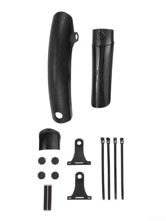 Alt view image 5 of 7 - Bicycle Mudguard For 26" 27.5" 29" Mountain Bikes, Adjustable Quick Release Front Rear For FENDER Set, Wide Tire Compatibility Up To 70Mm, Black ABS Mud Flap(rear only)