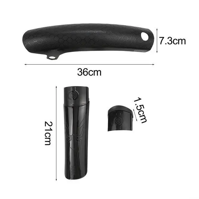 Alt view image 2 of 7 - Bicycle Mudguard For 26" 27.5" 29" Mountain Bikes, Adjustable Quick Release Front Rear For FENDER Set, Wide Tire Compatibility Up To 70Mm, Black ABS Mud Flap(rear only)