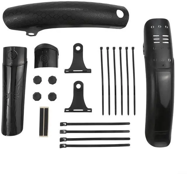 Main image of Bicycle Mudguard For 26" 27.5" 29" Mountain Bikes, Adjustable Quick Release Front Rear For FENDER Set, Wide Tire Compatibility Up To 70Mm, Black ABS Mud Flap(rear+front)