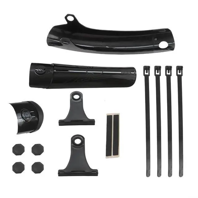 Alt view image 6 of 7 - Bicycle Mudguard For 26" 27.5" 29" Mountain Bikes, Adjustable Quick Release Front Rear For FENDER Set, Wide Tire Compatibility Up To 70Mm, Black ABS Mud Flap(rear only)