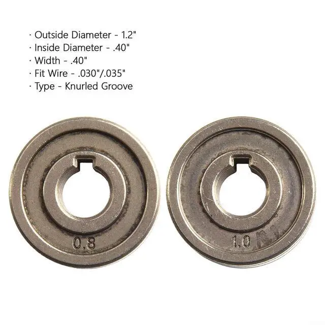Alt view image 2 of 7 - MIG Welder Drive Rolls For .023, .030, .035, .045 Inch Wire, Wire Feed Roller With Knurled, V, And U Groove Profiles For Gas Shielded Welding Equipment(#7)