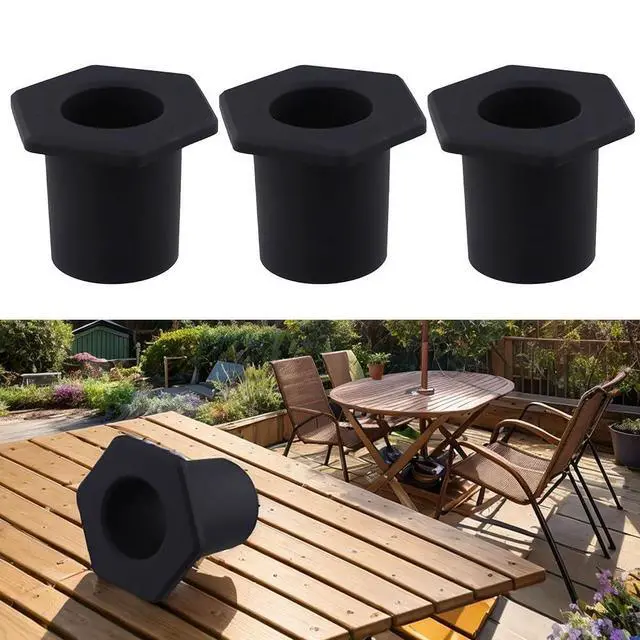 Alt view image 7 of 7 - 3 Pack Silicone Umbrella Hole Rings for Patio Tables, 1.8 Inch Black Grommets for Outdoor Garden Furniture, Weatherproof for STABILIZER Inserts (1pcs)