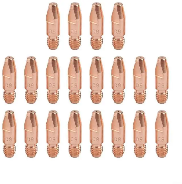 Main image of 20Pcs MIG Contact Tip For 36KD MB36 Welding Equipment, M8 x 30mm Copper Alloy Nozzle With Mirror Polished Surfaces, Low Resistance & High Heat Resistance(0.9mm)