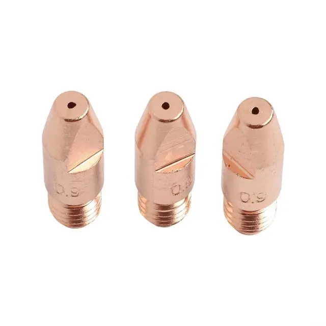 Alt view image 3 of 6 - 20Pcs MIG Contact Tip For 36KD MB36 Welding Equipment, M8 x 30mm Copper Alloy Nozzle With Mirror Polished Surfaces, Low Resistance & High Heat Resistance(0.9mm)