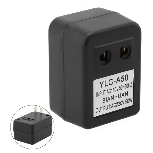 Alt view image 6 of 7 - Step Down Transformer, AC 220V to 110V 7W Voltage Converter Travel Adapter, Power Transformer for Low Power Appliances, Black(110V-120V to 220V-240V 50W)