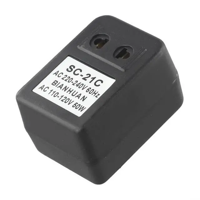 Alt view image 3 of 5 - Step Down Transformer, AC 220V to 110V 7W Voltage Converter Travel Adapter, Power Transformer for Low Power Appliances, Black(220V to 110V 50W)