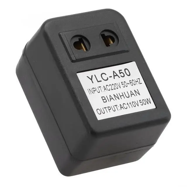 Alt view image 5 of 5 - Step Down Transformer, AC 220V to 110V 7W Voltage Converter Travel Adapter, Power Transformer for Low Power Appliances, Black(220V to 110V 50W)