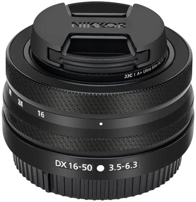 Main image of Z 16-50mm 3.5-6.3 Skin, Anti-Scratch Camera Lens Protection Decal, Protective Sticker Film Protector Cover for Nikon NIKKOR Z DX 16-50mm f/3.5-6.3 VR Camera Lens Only Decoration - Black