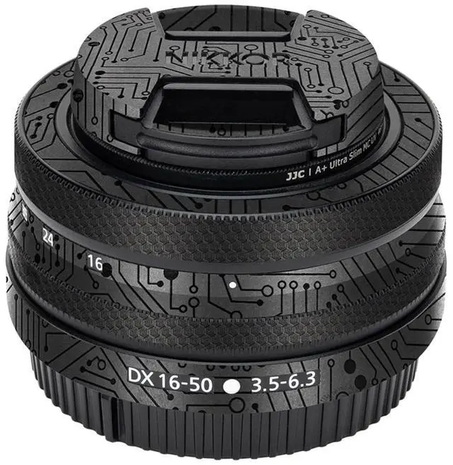 Main image of Z 16-50mm 3.5-6.3 Skin, Anti-Scratch Camera Lens Protection Decal, Protective Sticker Film Protector Cover for Nikon NIKKOR Z DX 16-50mm f/3.5-6.3 VR Camera Lens Only Decoration - Circuit Board Black