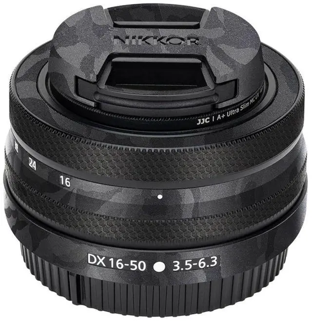 Main image of Z 16-50mm 3.5-6.3 Skin, Anti-Scratch Camera Lens Protection Decal, Protective Sticker Film Protector Cover for Nikon NIKKOR Z DX 16-50mm f/3.5-6.3 VR Camera Lens Only Decoration - Shadow Black