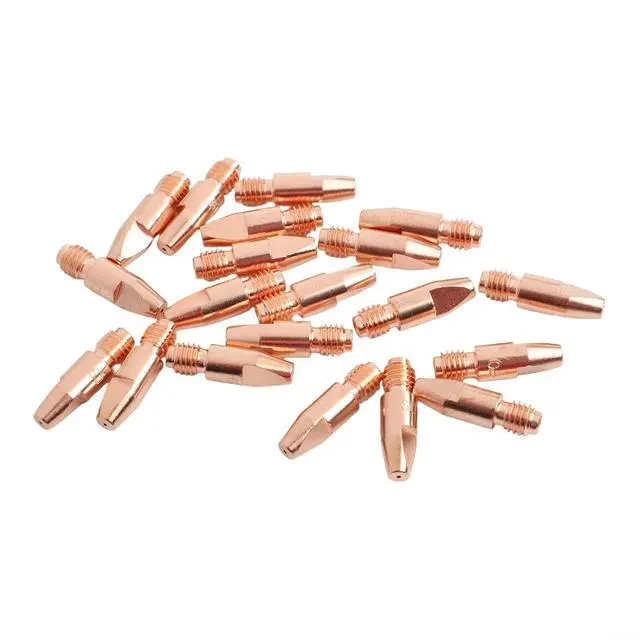 Alt view image 6 of 6 - 20Pcs MIG Contact Tip For 36KD MB36 Welding Equipment, M8 x 30mm Copper Alloy Nozzle With Mirror Polished Surfaces, Low Resistance & High Heat Resistance(0.9mm)