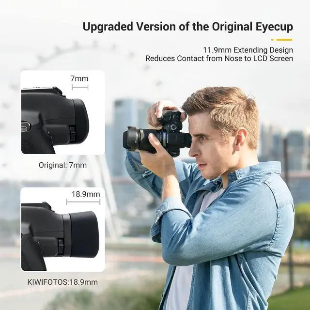 Alt view image 2 of 7 - R7 Eyecup + R7 Camera Hand StrapExtended Camera Eye Cup with Camera Hand Strap for Canon EOS R7 Camera