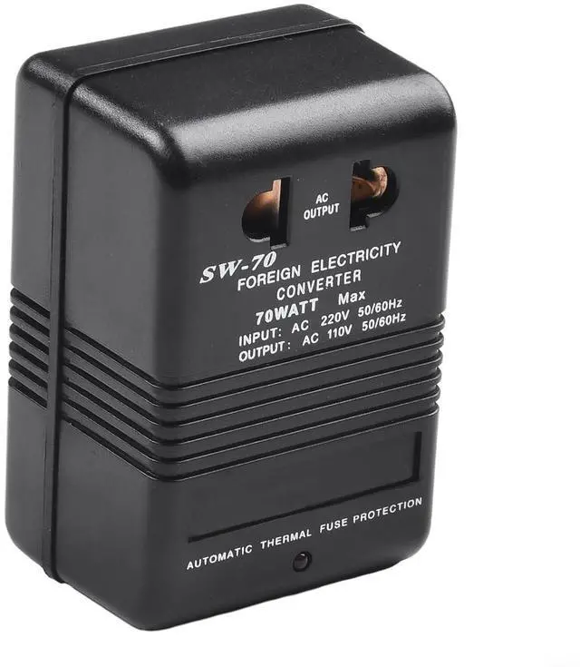 Main image of 100W Step Up Down Voltage Converter Transformer, 110V/120V to 220V/240V AC Adapter for Travel, Black