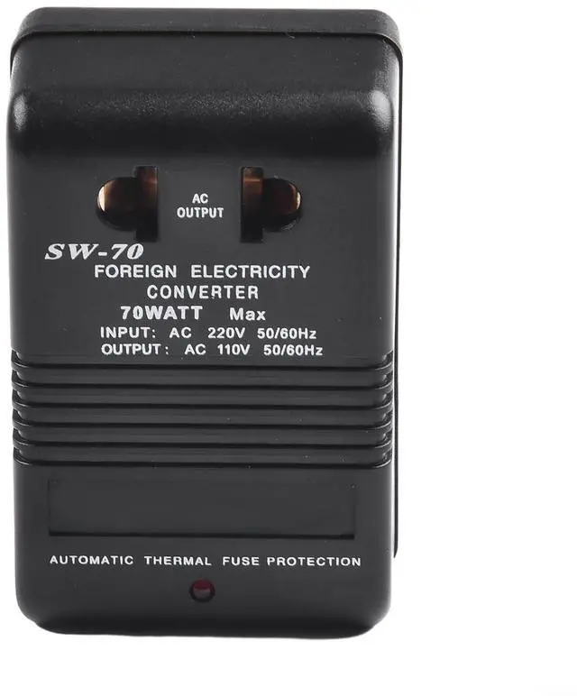 Alt view image 2 of 6 - 100W Step Up Down Voltage Converter Transformer, 110V/120V to 220V/240V AC Adapter for Travel, Black