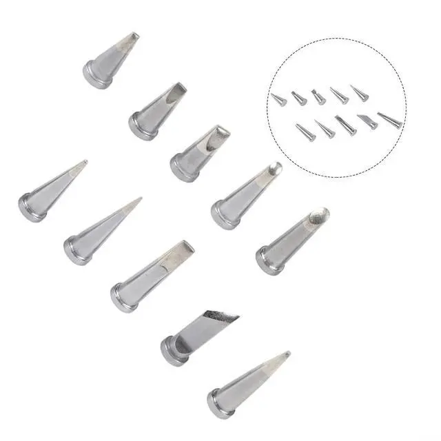 Alt view image 3 of 7 - Soldering Iron Tips Set 10Pc Compatible with WSD81 WD1000 WSP80 WP80 Stations LTA LTB LTC LTL LTBB LTCC LTKN Chisel Tapered Bevel Assorted Kit