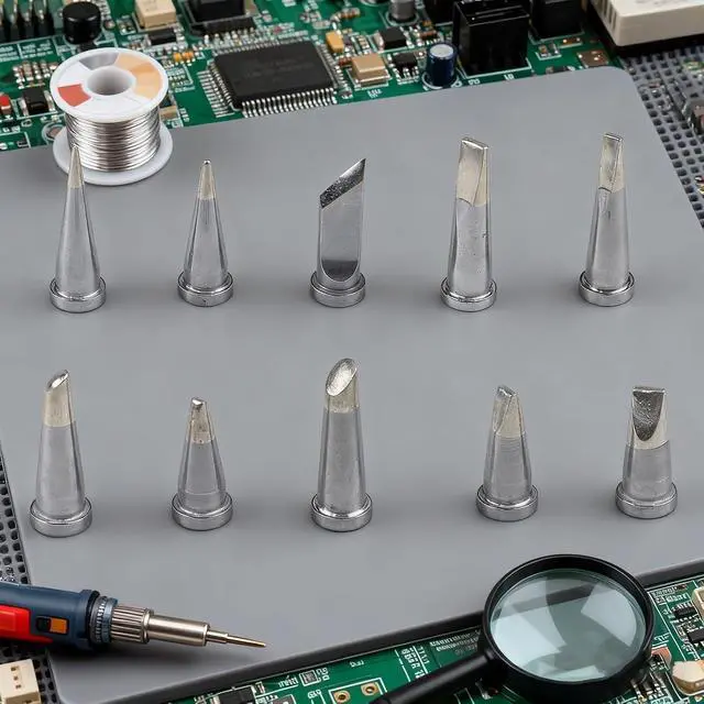 Alt view image 2 of 7 - Soldering Iron Tips Set 10Pc Compatible with WSD81 WD1000 WSP80 WP80 Stations LTA LTB LTC LTL LTBB LTCC LTKN Chisel Tapered Bevel Assorted Kit