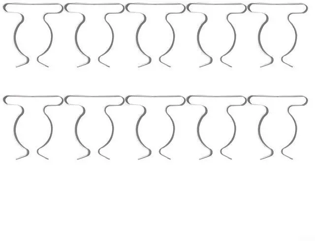 Main image of 10Pcs Spring Terry Clips, Heavy Duty Manganese Steel Tool Holder, Wall Mount Garage Storage for Brooms, Rakes, Pipes, Silver(50mm)