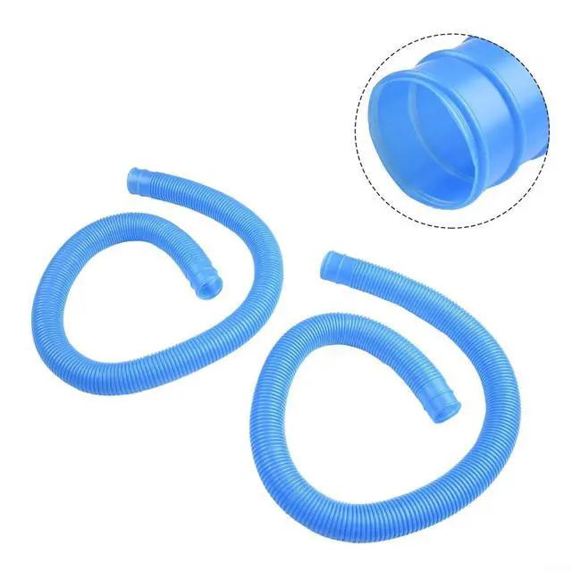 Alt view image 3 of 7 - Spiral Wound Pool Filter Hose 1.25 Inch Diameter 39 Inch Length Compatible With For 607 637 Pumps 330-1000 GPH Flexible PVC 2 Pack(blue)