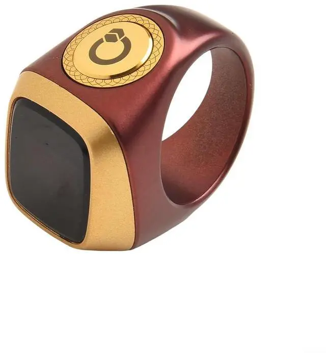Main image of IQibla Smart Ring Counter for Zikr & Prayer Times with OLED Display, Waterproof Digital Tasbih Counter with Vibration Reminder for Muslims, for iOS & for Android App, 40mAh 3-Day Battery(20mm Curry)