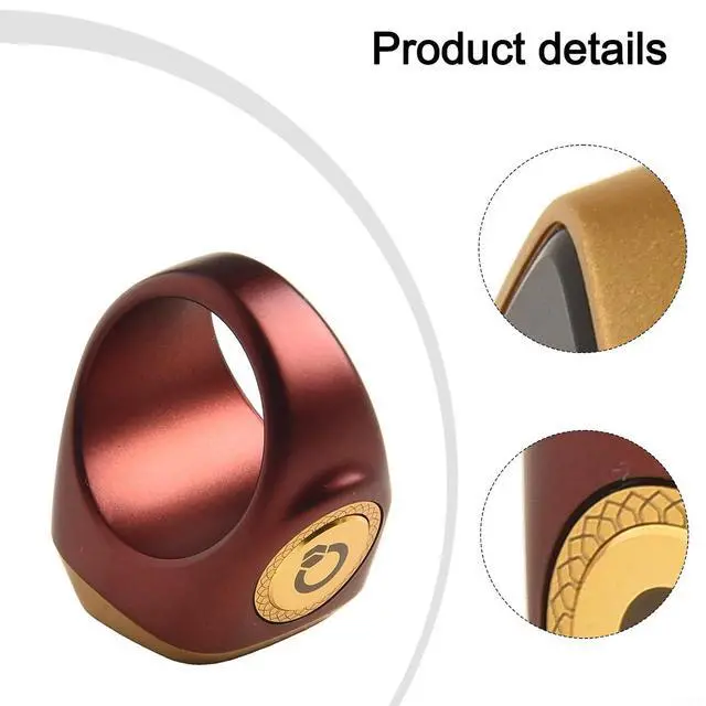 Alt view image 4 of 7 - IQibla Smart Ring Counter for Zikr & Prayer Times with OLED Display, Waterproof Digital Tasbih Counter with Vibration Reminder for Muslims, for iOS & for Android App, 40mAh 3-Day Battery(20mm Curry)