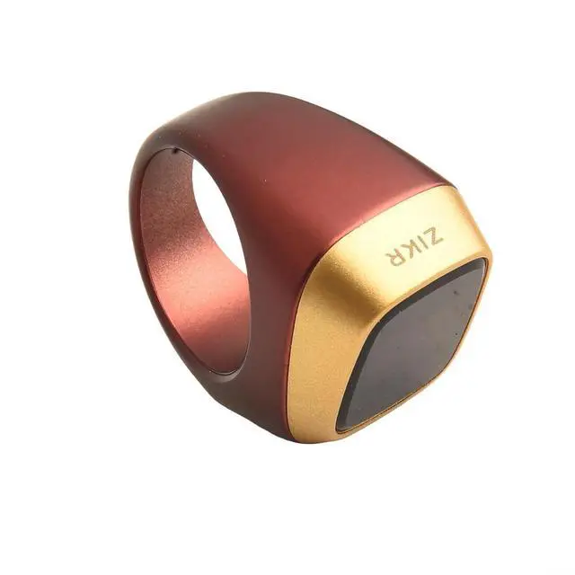 Alt view image 6 of 7 - IQibla Smart Ring Counter for Zikr & Prayer Times with OLED Display, Waterproof Digital Tasbih Counter with Vibration Reminder for Muslims, for iOS & for Android App, 40mAh 3-Day Battery(20mm Curry)