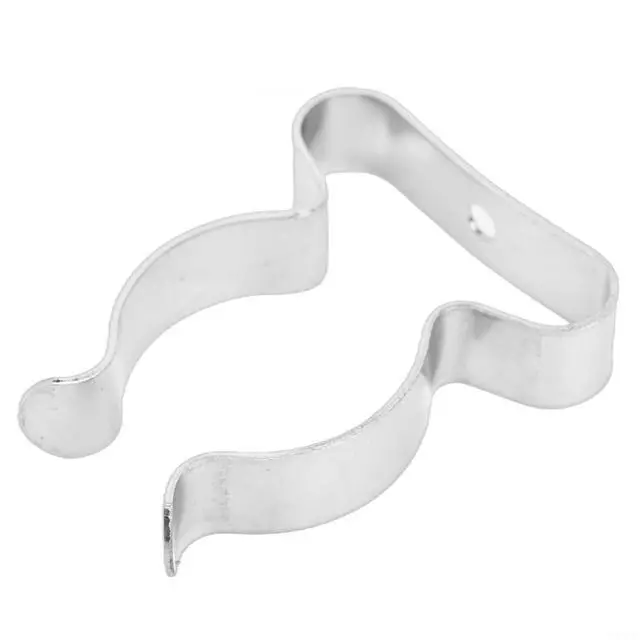 Alt view image 4 of 6 - 10Pcs Spring Terry Clips, Heavy Duty Manganese Steel Tool Holder, Wall Mount Garage Storage for Brooms, Rakes, Pipes, Silver(28mm)