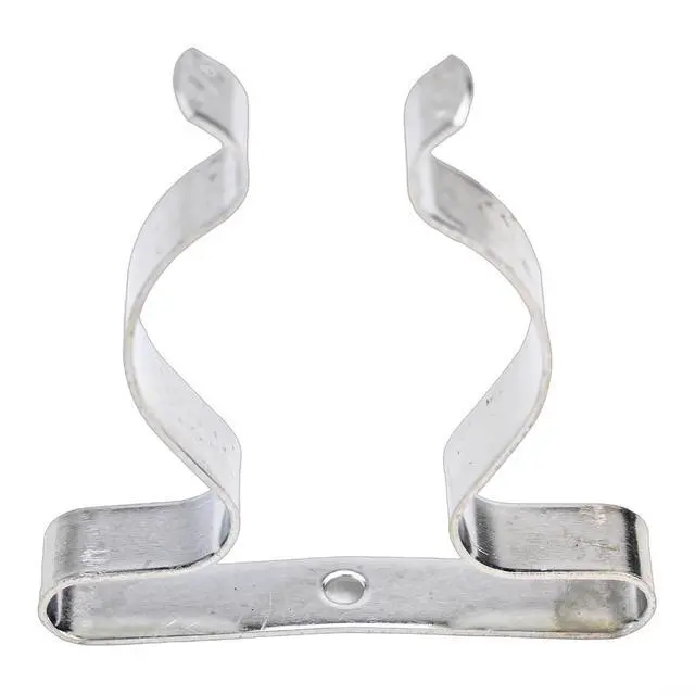 Alt view image 4 of 7 - 10Pcs Spring Terry Clips, Heavy Duty Manganese Steel Tool Holder, Wall Mount Garage Storage for Brooms, Rakes, Pipes, Silver(38mm)