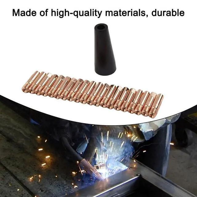 Alt view image 2 of 7 - 21PCS MIG Welder Nozzle Tips For Easy-Flux 125 Amp Welder Models 56355 And 56359, 0.035 in/0.9 mm And 0.030 in/0.8 mm Inner Aperture, Gasless Welding Torch Parts(035)