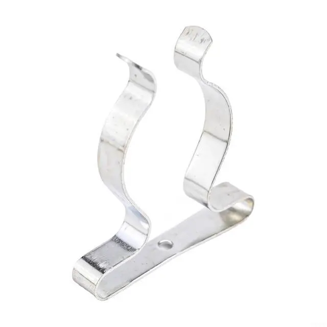 Alt view image 6 of 7 - 10Pcs Spring Terry Clips, Heavy Duty Manganese Steel Tool Holder, Wall Mount Garage Storage for Brooms, Rakes, Pipes, Silver(38mm)