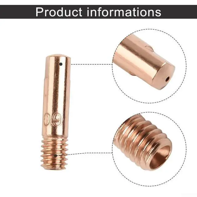 Alt view image 3 of 7 - 21PCS MIG Welder Nozzle Tips For Easy-Flux 125 Amp Welder Models 56355 And 56359, 0.035 in/0.9 mm And 0.030 in/0.8 mm Inner Aperture, Gasless Welding Torch Parts(035)