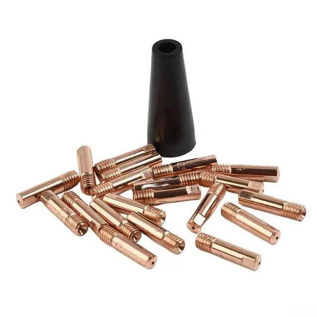 Alt view image 6 of 7 - 21PCS MIG Welder Nozzle Tips For Easy-Flux 125 Amp Welder Models 56355 And 56359, 0.035 in/0.9 mm And 0.030 in/0.8 mm Inner Aperture, Gasless Welding Torch Parts(035)
