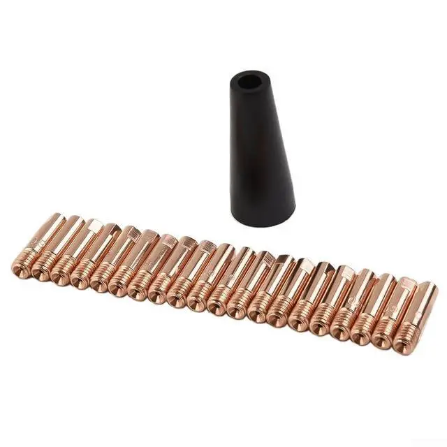 Alt view image 7 of 7 - 21PCS MIG Welder Nozzle Tips For Easy-Flux 125 Amp Welder Models 56355 And 56359, 0.035 in/0.9 mm And 0.030 in/0.8 mm Inner Aperture, Gasless Welding Torch Parts(035)