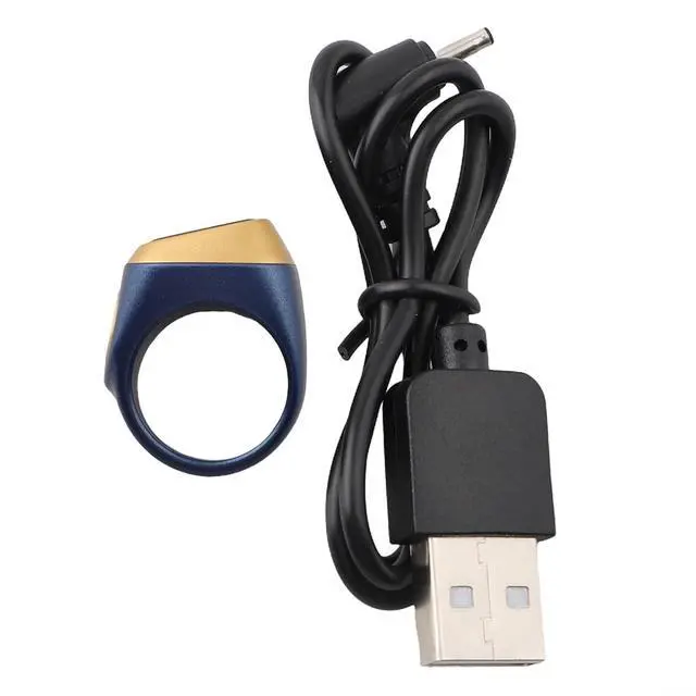 Alt view image 5 of 6 - IQibla Smart Ring Counter for Zikr & Prayer Times with OLED Display, Waterproof Digital Tasbih Counter with Vibration Reminder for Muslims, for iOS & for Android App, 40mAh 3-Day Battery(20mm Blue)