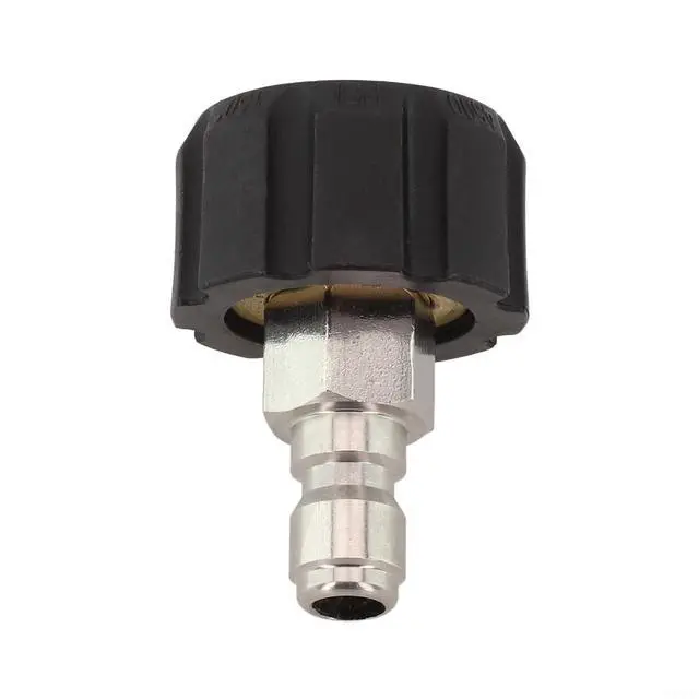 Alt view image 6 of 7 - Quick Connect Male to M22 14 15 mm Female Pressure Washer Adapter 1/4 3/8 Inch for High Pressure Washer Parts Hose Fittings Silver and Black(1/4 QD male to M22 15mm female)