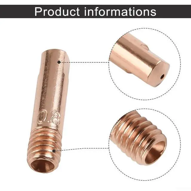 Alt view image 3 of 7 - 21PCS MIG Welder Nozzle Tips For Easy-Flux 125 Amp Welder Models 56355 And 56359, 0.035 in/0.9 mm And 0.030 in/0.8 mm Inner Aperture, Gasless Welding Torch Parts(030)