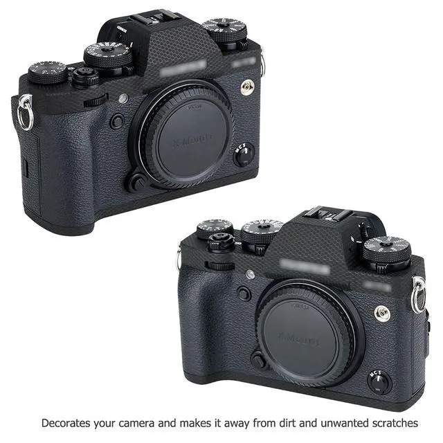 Alt view image 7 of 7 - Anti-Scratch Anti-Wear Camera Body Cover Sticker Protector for Fujifilm Fuji X-T3 XT3 Anti-Slide Grip Holder Skin Guard Shield - Matrix Black