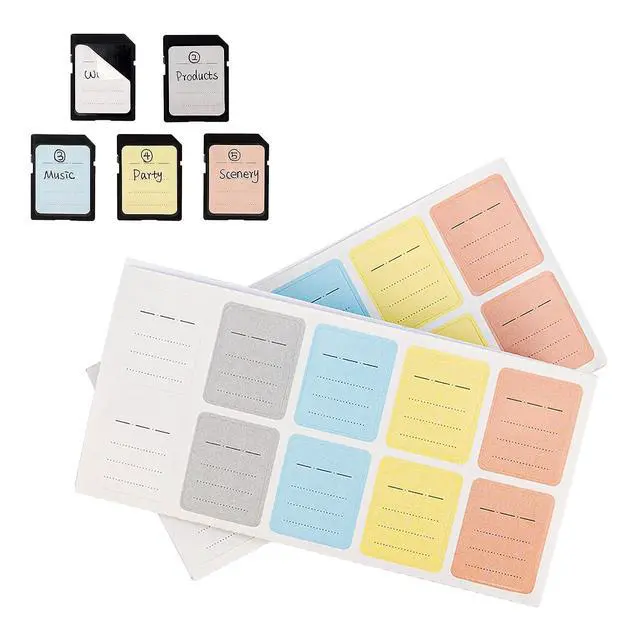 Alt view image 7 of 7 - Water-Resistant Memory Card Case + 120 Count Card Labels: Camera Memory Card Holder with Memory Card Labels for 12 SD Cards & 12 Micro SD Cards