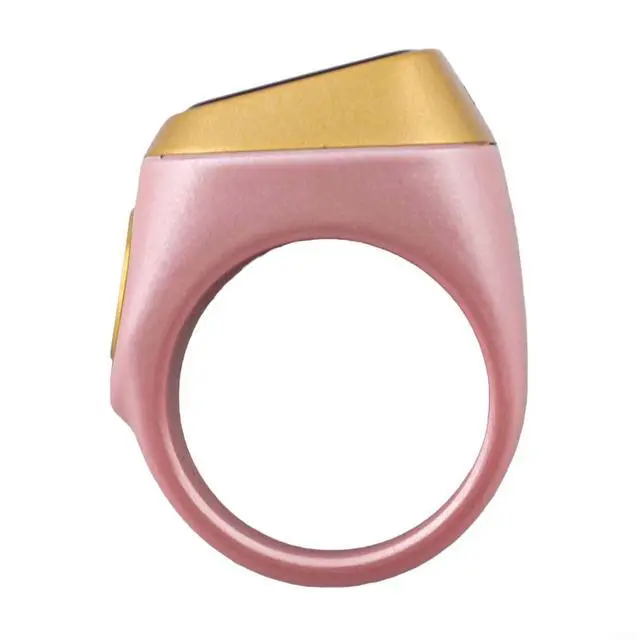 Alt view image 4 of 5 - IQibla Smart Ring Counter for Zikr & Prayer Times with OLED Display, Waterproof Digital Tasbih Counter with Vibration Reminder for Muslims, for iOS & for Android App, 40mAh 3-Day Battery(20mm Pink)